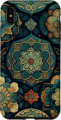 Miniatura 7 de iPhone 11 - Funda bohemia vintage marroquí con patrón retro floral bohemio