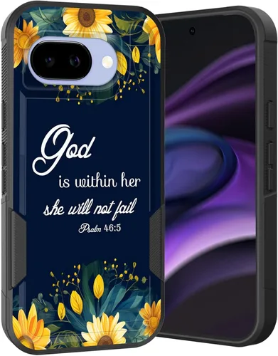 Miniatura 55 de Funda para Pixel 6A, Híbrida de Doble Capa de Servicio Pesado Resistente a Prueba de Golpes PC Duro + Funda Protectora de Silicona Suave para Google