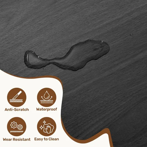 Miniatura 4 de Miereirl Juego de mesa y sillas de comedor moderno redondo, con una mesa de comedor de madera equipada con compartimentos de almacenamiento