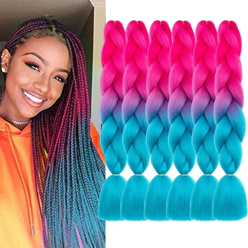 Miniatura 11 de Beige (613#) 6 paquetes de cabello trenzado de 24 pulgadas, de fibra sintética, sin picazón, extensiones de cabello para trenzar jumbo, textura