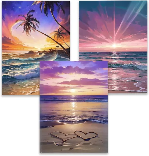 Miniatura 20 de EWJRNSF Paquete de 6 kits de pintura de diamantes 5D para adultos principiantes, juegos de arte de diamantes, pintura de gemas y manualidades, B 6