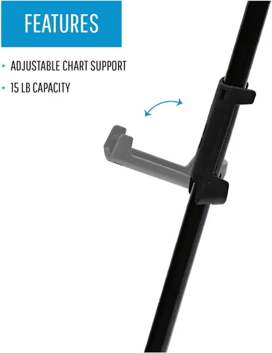 Miniatura 5 de MasterVision Caballete instantáneo, 61.5" de alto, negro, acero, resistente