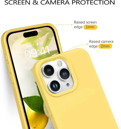 Miniatura 31 de GUAGUA Funda compatible con iPhone 17 Pro Max de 6.9 pulgadas, silicona líquida, goma de gel suave, delgada, forro de microfibra delgada
