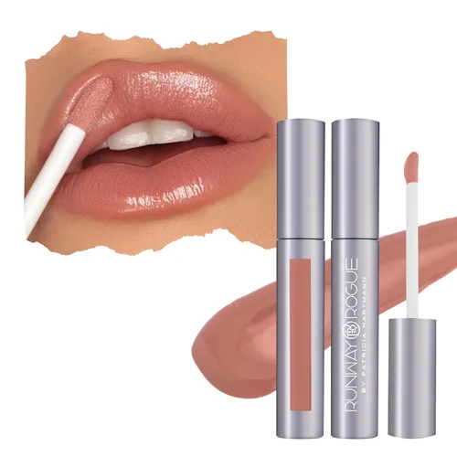 Miniatura 11 de Runway Rogue Brillo de labios clásico, brillo labial hidratante ultra transparente rosa perlado pálido, 'Bride in Show