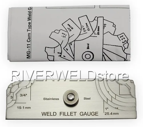 Miniatura 4 de RIVERWELD Juego de Calibradores de Soldadura de Filete de 7 Piezas Calibrador MG-11 Rl Calibradores de Profundidad Prueba de Inspección de Soldadura