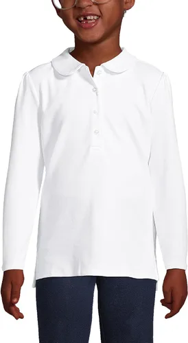 Miniatura 3 de Lands' End Polo de manga larga con cuello Peter Pan para niñas