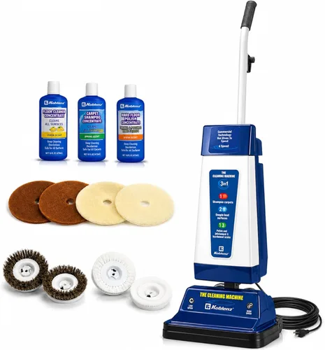 Miniatura 5 de Máquina de limpieza pulidora dispensador de champú Koblenz P-820 B con manija de barra en T, color azul y gris