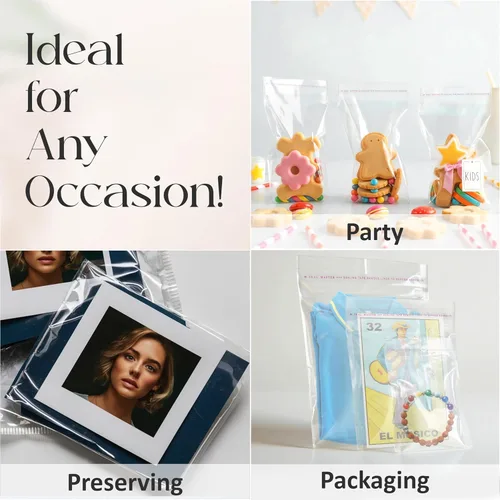 Miniatura 5 de Shop4Mailers Bolsas autoadhesivas resellables transparentes de celofán de 12 x 16 pulgadas para recuerdos de fiesta, golosinas, cestas de regalo