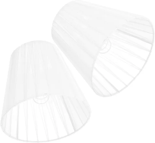Miniatura 12 de Baluue Pantallas de lámpara pequeñas – 2 piezas con clip en la pantalla de la lámpara de tela suave de hongos plisados para lámparas de mesa, luces