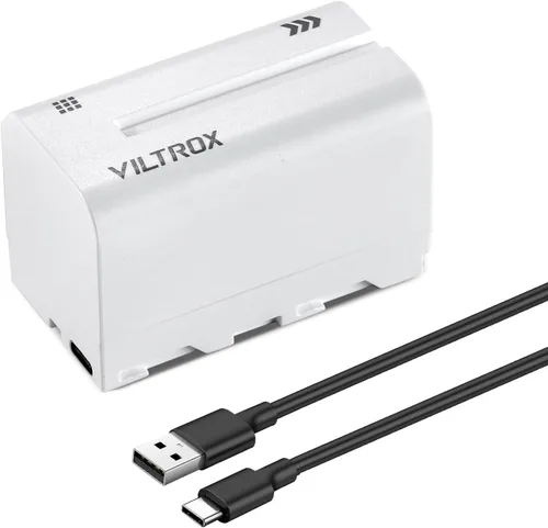 Miniatura 9 de VILTROX Batería de iones de litio NP-F550, 1 paquete (2200 mAh), repuesto para Sony NP-F550 F570 F750 F770 F950 F960 F970, compatible con luz LED