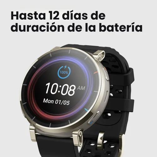 Miniatura 5 de Amazfit Active 3 Premium GPS Running Smart Watch, pantalla AMOLED Sapphire de 1.32 pulgadas, batería de 12 días, 4 GB de almacenamiento, mapas sin