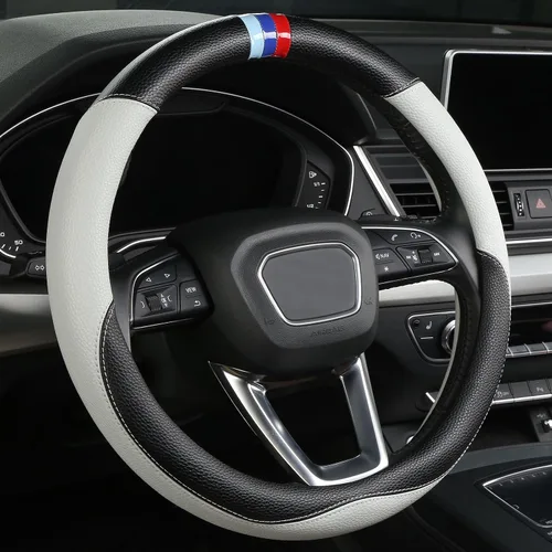 Miniatura 8 de Funda personalizada para volante de automóvil para BMW X1, X2, X3, X4, X5, X6, X7, i3, i4, i5, 14.5-15 pulgadas (beige)