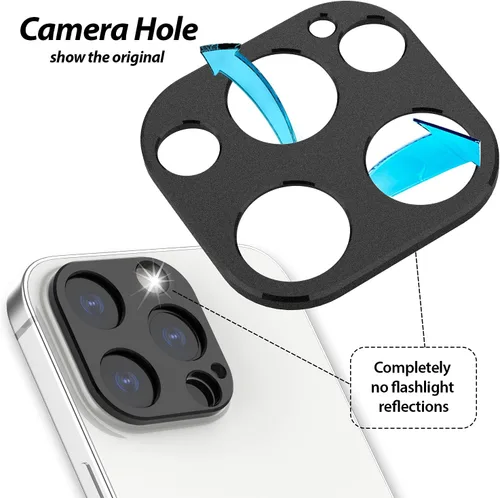Miniatura 4 de Whitestone - Protector de cámara para Apple iPhone 13 (6.1 pulgadas), instalación con un solo toque, protector de lente de cámara resistente a
