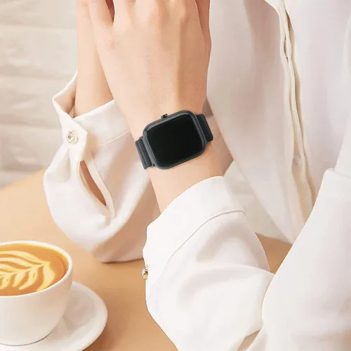 Miniatura 6 de Paquete de 3 correas elásticas de nailon compatibles con SKG Smart Watch para mujeres y hombres, correas elásticas suaves de liberación rápida