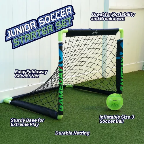 Miniatura 2 de Spalding - Juego de portería de fútbol, red de fútbol plegable con pelota, portería emergente para práctica y juegos, juego al aire libre para niños