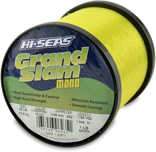 Miniatura 12 de Sedal de Pesca de Monofilamento HI-SEAS Grand Slam - Fuerte y Resistente a la Abrasión en Transparente, Rosa, Verde, Azul Ahumado, Amarillo