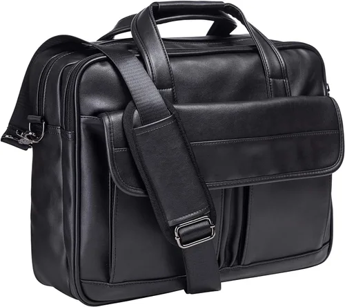seyfocnia Maletín de viaje de negocios para hombre, bolso de mensajero hecho a mano de cuero