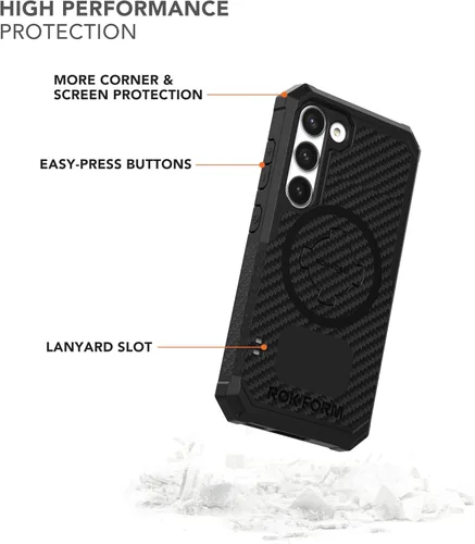 Miniatura 3 de Rokform - Funda para Galaxy S23, Serie Resistente, Carcasa Magnética con Bloqueo de Giro, Funda Blindada Probada contra Caídas (Negro)