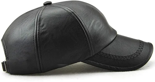 Miniatura 6 de Gorra de béisbol lisa gorra de béisbol clásica de poliuretano estructurada ajustable para hombre invierno para padre mayor