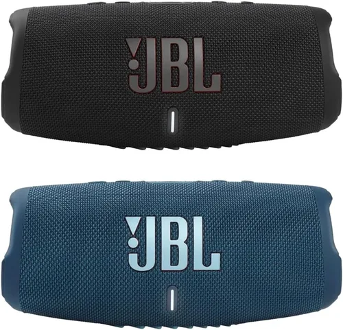 JBL Charge 5 - Altavoz Bluetooth portátil impermeable - Negro/Azul (par)