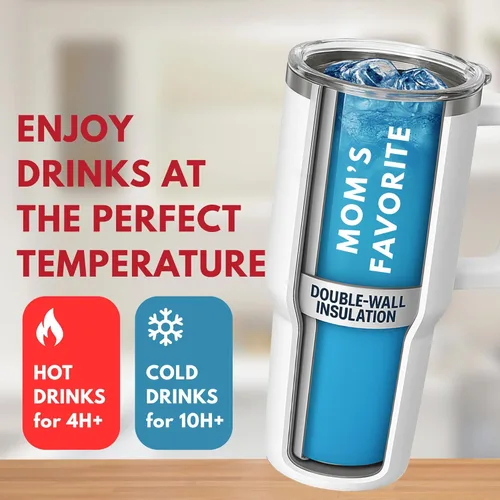 Miniatura 5 de Regalos de Navidad para mamá - Mejor taza con asa de mamá de siempre de 40 onzas, taza de café para mamá, tazas de mamá, ideas de regalo para mamá