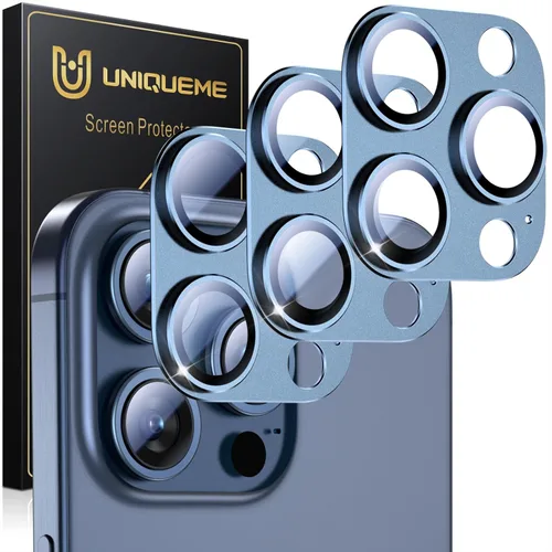 Miniatura 28 de UniqueMe para Paquete de 3 Protectores de Lente de Cámara para iPhone 15 Pro/iPhone 15 Pro Max, [Protección contra Caídas] [Compatible con Fundas]