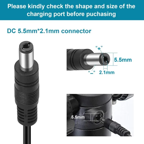 Miniatura 3 de TREE.NB Cargador de 54.6 V 2 A para cargador de batería de litio de 48 V-54.6 V, con conector redondo de enchufe de 5.5x2.1 mm, para GOTRAX GXL V2