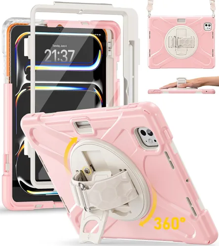 Miniatura 22 de BRAECN Funda para iPad Air de 11 pulgadas 2026 (M4) 2025 (M3) 2024 (M2), iPad Pro de 11 pulgadas (4ª/3ª/2ª/1ª) y Air 10.9 pulgadas (5ª/4ª) con Rosa