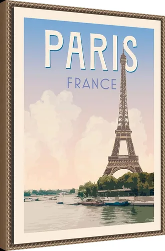 Miniatura 2 de Amanti Art Framed Canvas Wall Art 24x18 Retro Style Travel Poster III by Victoria Barnes, Framed Wall Art Canvas, Cityscapes Artwork, Traditional