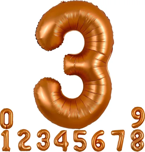 Miniatura 81 de TONIFUL 40 Inch Pastel Blue Number 8 Foil Balloons Large Mylar Foil Digital 8 Balloons for 8th Birthday, Gender Neutral Party, Baby Shower, Oro rosa
