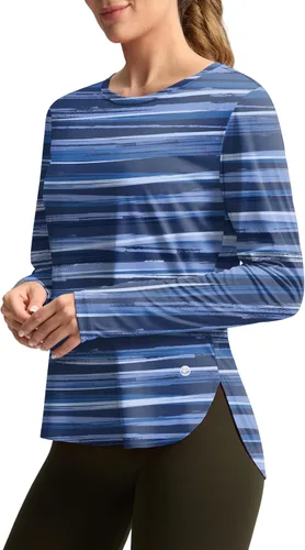 Miniatura 36 de Camisetas de sol para mujer, con protección ultravioleta FPU 50+, manga larga, ligera, de secado rápido, para entrenamiento, senderismo, para mujer