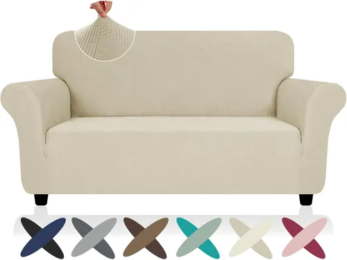 Miniatura 39 de ZNSAYOTX Funda súper elástica para silla (30"-47"), nuevas fundas de silla a rayas para sala de estar, aptas para perros y mascotas, protector