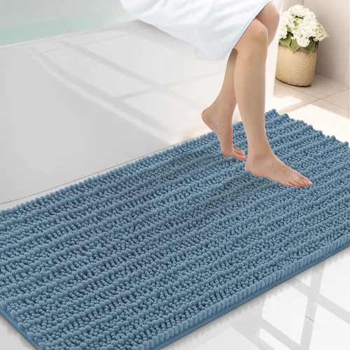 Miniatura 121 de Smiry Alfombras de Baño 24x16 pulgadas, Alfombras de Baño de Chenilla Extra Suaves y Absorbentes, Respaldo de Goma Antideslizante, Lavable a Máquina
