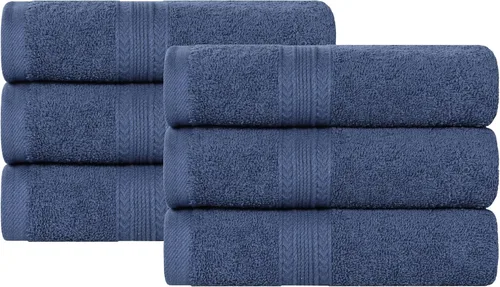 Superior Juego de 6 toallas de mano de algodón ecológico, toallas pequeñas para spa, resort, hotel, baño de invitados, cocina, secado rápido, suave,