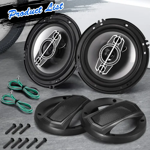 Miniatura 2 de Altavoces coaxiales para automóvil de 6 pulgadas de 4 vías, altavoces de audio para automóvil de 350 vatios con tweeters de cúpula PEI, altavoz