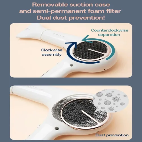 Miniatura 7 de Secador profesional de salón JMW Korean AIR B con difusor y soporte para secador 1600W - Motor BLDC potente y ligero, 100% viento frío sin calor