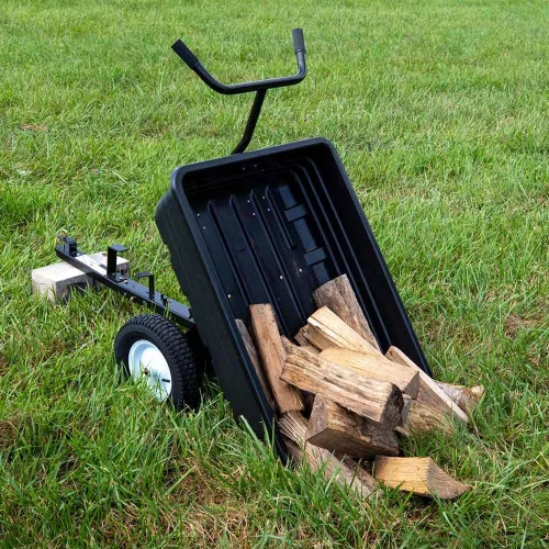 Miniatura 5 de Titan Attachments Carrito volquete de polietileno económico de 650 libras (10 pies cúbicos) para césped