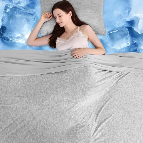 Miniatura 10 de Manta refrescante que te mantiene fresca en el verano caluroso, manta de tamaño individual o bebé de 51 x 67 pulgadas para adultos, niños y bebés