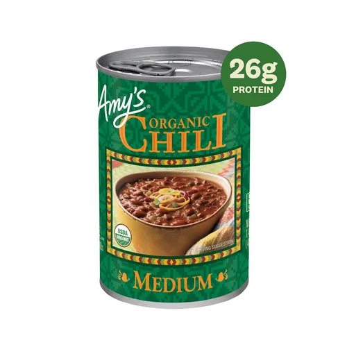Miniatura 3 de Amy's, Chili, Sin gluten, Vegetariano, Orgánico, Picante Medio, Pimiento jalapeño, 14.7 oz, Paquete de 6