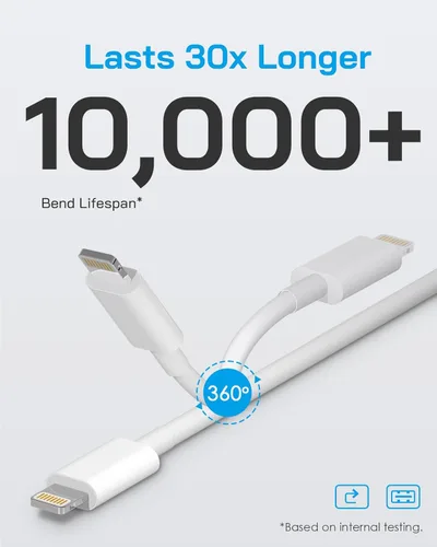 Miniatura 3 de Cargador Lightning para iPhone，[Certificado MFi] Cargador USB para teléfono con cable de carga de 6 pies para iPhone 14 13 12 11 Pro/Pro Max/SE
