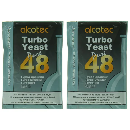 Alcotec Levadura turbo de 48 horas | Levadura de cerveza en polvo | Levadura de vino para elaborar vino | Levadura seca | levadura nutricional |