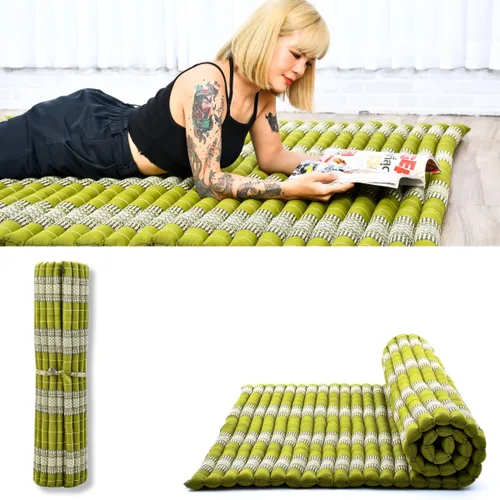 Miniatura 32 de Leewadee - Colchón plegable - Futón japonés enrollable -Alfombra de tatami triple pliegue - Cama de piso para invitados - Colchón de camping