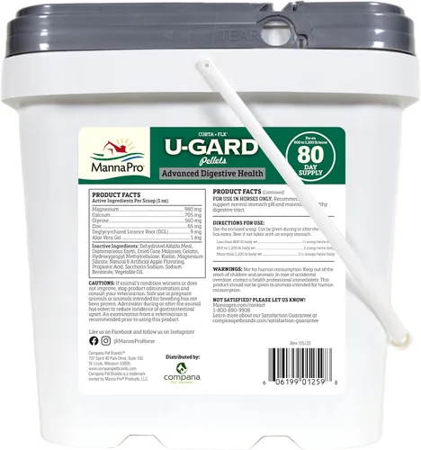Miniatura 7 de Manna Pro Corta-Flx U-Gard Pellets Suplemento digestivo equino natural para mantener la salud gástrica Ayuda a prevenir la formación de úlceras