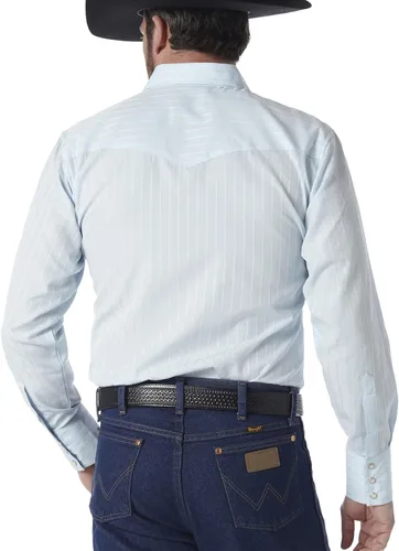 Miniatura 23 de Wrangler Camisas deportivas de manga larga con botones a presión y dos bolsillos para hombre