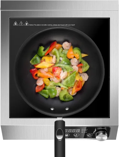Miniatura 8 de Cocina de inducción comercial de 3500 W: cuenta con control de potencia de precisión de 10 niveles y enfriamiento de bajo ruido para chefs caseros