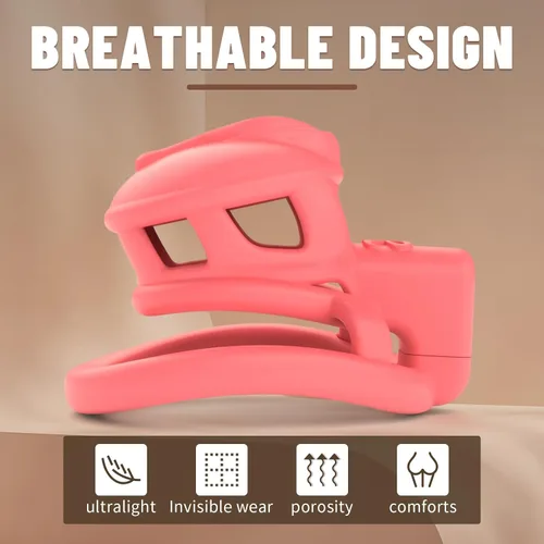 Miniatura 4 de LockLove - Dispositivos de castidad masculina para pene, jaula para el pene, impresa en 3D, vagina realista, jaula de castidad rosa con cerradura