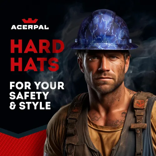 Miniatura 2 de Casco de construcción actualizado de ala completa, acolchado, aprobado por la OSHA Tipo 1 Clase E, G y C, para hombres, Cascos de construcción.