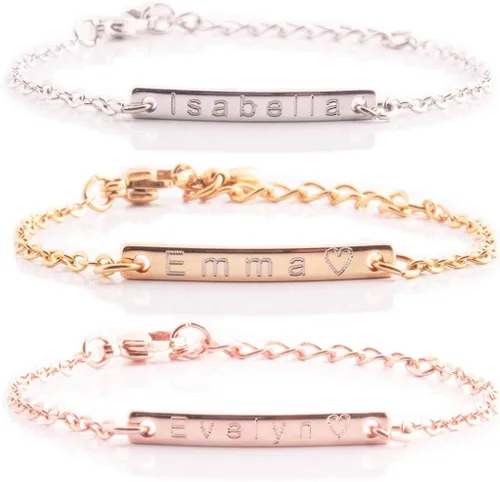 Miniatura 5 de Heart Syndrome Personalized Baby Anklet 16K Plated Gold Rose Gold Silver Customized Kids Birthday Unique Gift New Born to Teen Kids Personalized gift