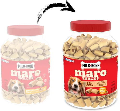 Miniatura 40 de Milk-Bone MaroSnacks Golosinas para perros pequeños con sabor a tocino con médula ósea, 40 onzas (paquete de 2) (el diseño del empaque puede variar)