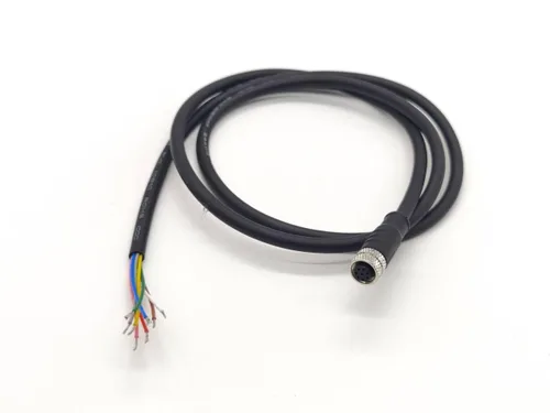 Miniatura 4 de Elecbee M8 Conector hembra recto cable de un solo extremo longitud de 3.3 ft (código 3 pines)